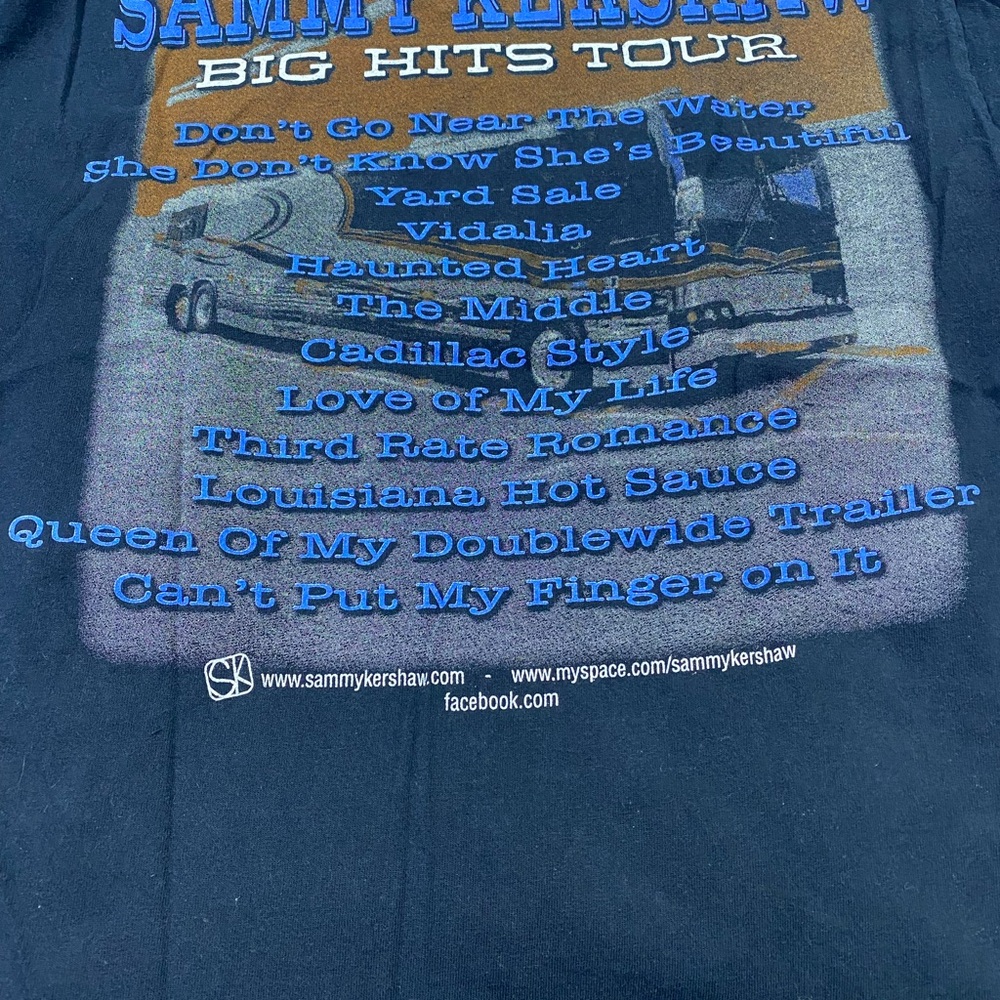 Sammy Kershaw  Big Hits Tour Graphic Men's Black T-Shirt - Picture 5 of 5